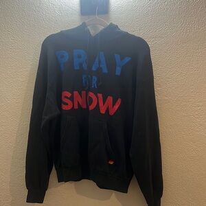 Aviator Nation Pray for Snow hoodie in charcoal gray size xs